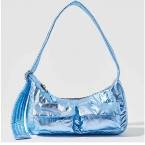 Baggu Metallic Blue Shoulder Bag